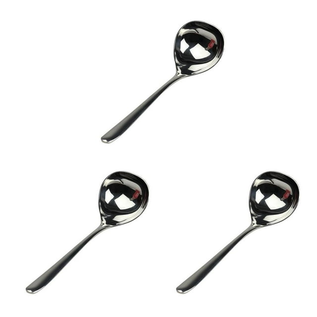 Bewildely 1 Uds. Cuchara para sopa cuchara de acero inoxidable con acabado de espejo cuchara para sopa grande Buffet banquete cena vajilla utensilios de Type1 NO1 Bewildely CBP111631