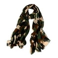 thumbnail image 2 of Womens Shawl Scarf Camouflage Pattern Soft Breathable Cotton Linen Style Foldable Travel Accessory Pashmina Stole Scarf, 2 of 4