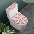 thumbnail image 2 of FORUDESIGNS Dessert Truck Donut Print Toilet Lid Cover Toilet Tank Cover Set of 2, Machine Washable Seat Covers, Adjustable Toilet Tank Lid Protector with Elastic Edge, Easy to Clean, 2 of 8