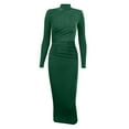 thumbnail image 3 of Robe à Manches Longues Femme Col Montant Solide Robe à Manches Longues Décontractée Robe de Soirée Longue Robe à Manches Longues pour Femmes Robe de Soirée à Manches Longues pour Femmes, 3 of 5