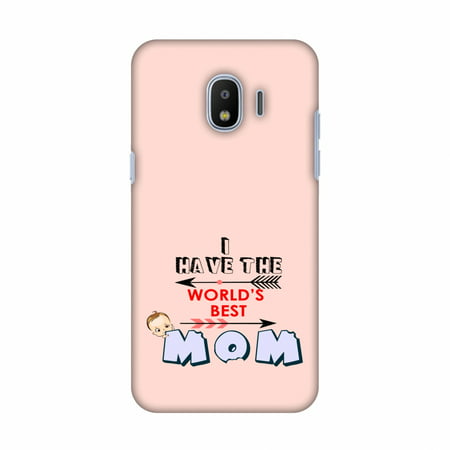 Samsung Galaxy J2 2018 Case, J2 Pro 2018 Case, Ultra Slim Designer Hard Shell Snap On Case Printed Back Cover for Samsung Galaxy J2 2018, J2 Pro 2018 - I have the World's Best Mom- Arrow- (Best Smartphone For Moms 2019)
