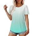thumbnail image 4 of Zuesphe Cute Summer Tops for Women Over 50 V Neck T Shirts for Women Fitted Blouses for Women Dressy Casual Plus Graphic Tees for Women Vintage 70S, 4 of 5