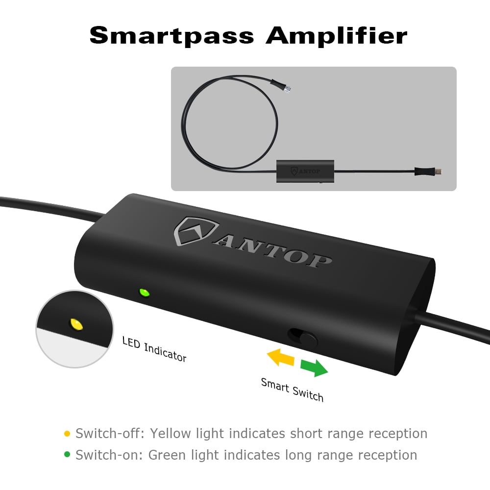 Antop Antenna AT-601B Smartpass Amp with 4G LTE Filter & Power Supply Kit (Black)