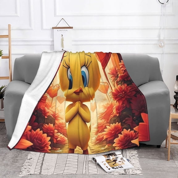 Tweety-Bird Blanket, Ultra Soft Throw Blankets, Comfy Flannel Throw Blanket For Sofa Couch Bedroom Living Rooms Warm All Season Home Decor, For Adults, Kids And Teens 40"X30"