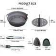 thumbnail image 3 of MOQIN Silicone Air Fryer Liners - 8.5 Inch Reusable Air Fryer Pot - Air Fryer Accessories - Silicone Baking Pan Set for Oven Microwave Accessories 6pcs, 3 of 5