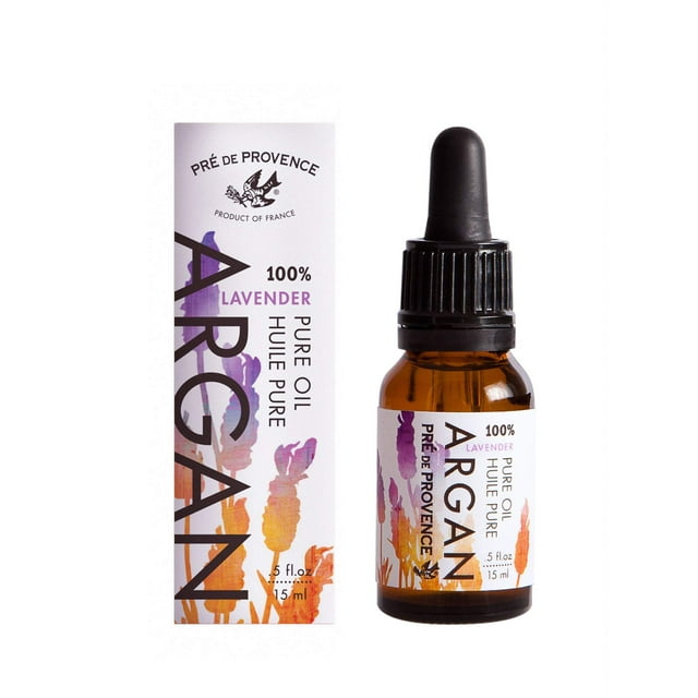 Aceite de argán marroquí Pre De Provence para piel, rostro, cabello y uñas (0,5 oz) - Lavanda
