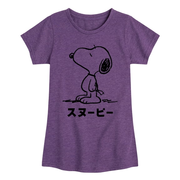 Peanuts - One Color Tokyo Snoopy - Toddler & Youth Girls Short Sleeve Graphic T-Shirt