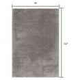 thumbnail image 2 of 7â€™ x 9â€™ Ivory Modern Solid Shag Area Rug, 2 of 7