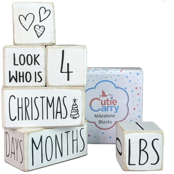 Accesorios de fotografía Milestone Blocks Cutie Carry con 6 bloques de madera