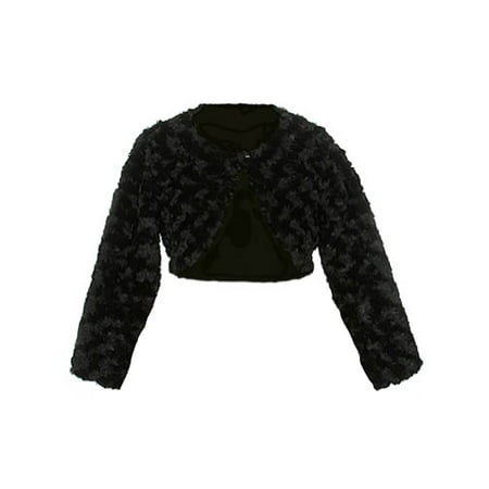 black fur shrug jacket