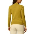 thumbnail image 3 of Hobemty Women's Mock Neck Blouse Long Sleeve Basic Knitted Tops, 3 of 6