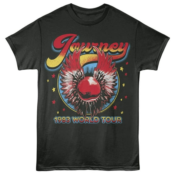 Journey Frontiers 1983 World Tour Men's T Shirt (Charcoal, AdultS)