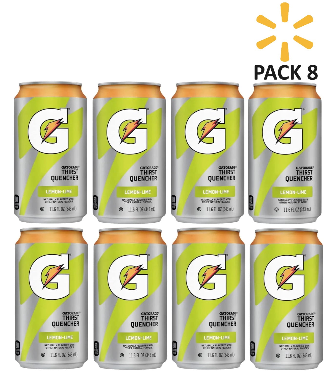 Gatorade Thirst Quencher, 11.6oz Cans, BUNDLE with Pack of 8 (Lemon Lime)+Ice Towel