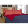 Reversible Down Comforter, Navy and Red