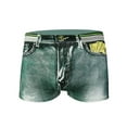 thumbnail image 5 of Nnhblu Fashion Men's Denim Printed Pocket Boxer Shorts Pants Underpants Boxers for Men Savings Clearance Mens Boxer Briefs Green - L, 5 of 9