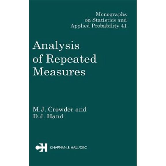 Pre-Owned Chapman & Hall/CRC Monographs on Statist Analysis of Repeated Measures, (Hardcover)
