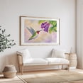 thumbnail image 4 of Hummingbird at Sunset - Painting Bird Watercolor Floral Nature Wildlife Illustration Botanical Unframed Wall Art Print 24 x 32 inches, 4 of 7