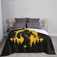 thumbnail image 5 of XMXT Flannel Throw Blanket for Couch, Warm Yellow Sasquatch Print Bed Sofa Decor Blankets for Home Bedroom, 50 x 40 inches, 5 of 9