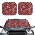 thumbnail image 2 of Windshield Sun Shade, Minimalist Sketch Funny Snake Red Foldable Car Sun Shade Windshield For Front, 2 Pieces, 2 of 4