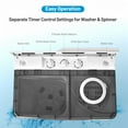 thumbnail image 6 of Costway 26lbs Portable Semi-automatic Washing Machine W/Built-in Drain Pump Grey, 6 of 10