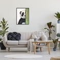 thumbnail image 2 of Stupell Industries Panda Bear Peering Around Bamboo Smiling Animal Painting Black Framed Art Print Wall Art, Design by George Dyachenko, 2 of 8