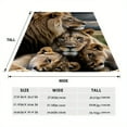 thumbnail image 4 of Lion Family Design Flannel Blanket - Soft Warm All-Season Cozy Throw for Sofa Bed Camping Travel Office - Contemporary Wildlife Theme Home Decor, Home Decor Blanket, 4 of 6