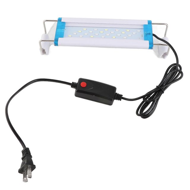 Ultra Thin Aquarium Light LED Light 8W for 7 to 12 Inch Fish Tank Light Three Color Modes Adjustable Fish Tank Light with Extendable Bracket