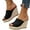 Black, variant on Extra High Heels Wedge Slipper Sandals for Women 2025 Peep Toe Espadrilles Chunky Heeled Platform Slides