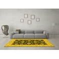 thumbnail image 3 of Ahgly Company Machine Washable Indoor Rectangle Persian Yellow Traditional Area Rugs, 8' x 12', 3 of 4