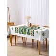 thumbnail image 3 of Saint Patrick's Day Rectangle Tablecloth, Green Shamrock Leaves Spring Lucky Waterproof & StainResistant Tablecloth, Washable Oil-proof Table Cover for Dining/Party/Wedding/Camping/Buffet 60x120 In, 3 of 9