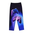thumbnail image 4 of Disketp Play Gaming Print Women'S Comfy Pajama Pants Casual Drawstring Palazzo Lounge Wide Leg Pants, 4 of 9