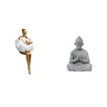 thumbnail image 1 of Escultura Artística De Resina De Chica Nube Estética Y Figura De Buda Mono, Decoración Creativa De Personajes Abstractos Para Oficina, Hotel, Patio, Coleccionable, 1 of 8