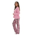 thumbnail image 2 of Just Love Womens Ultra-Soft Pajama Pant Set with Matching Socks (Pink Charcoal - Buffalo Plaid, 3X), 2 of 4