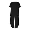 thumbnail image 5 of JGTDBPO Sets For Women 2 Piece short Sleeve Athletic Baggy Matching Pants Loose Fit Casual Tracksuit Sets, 5 of 6