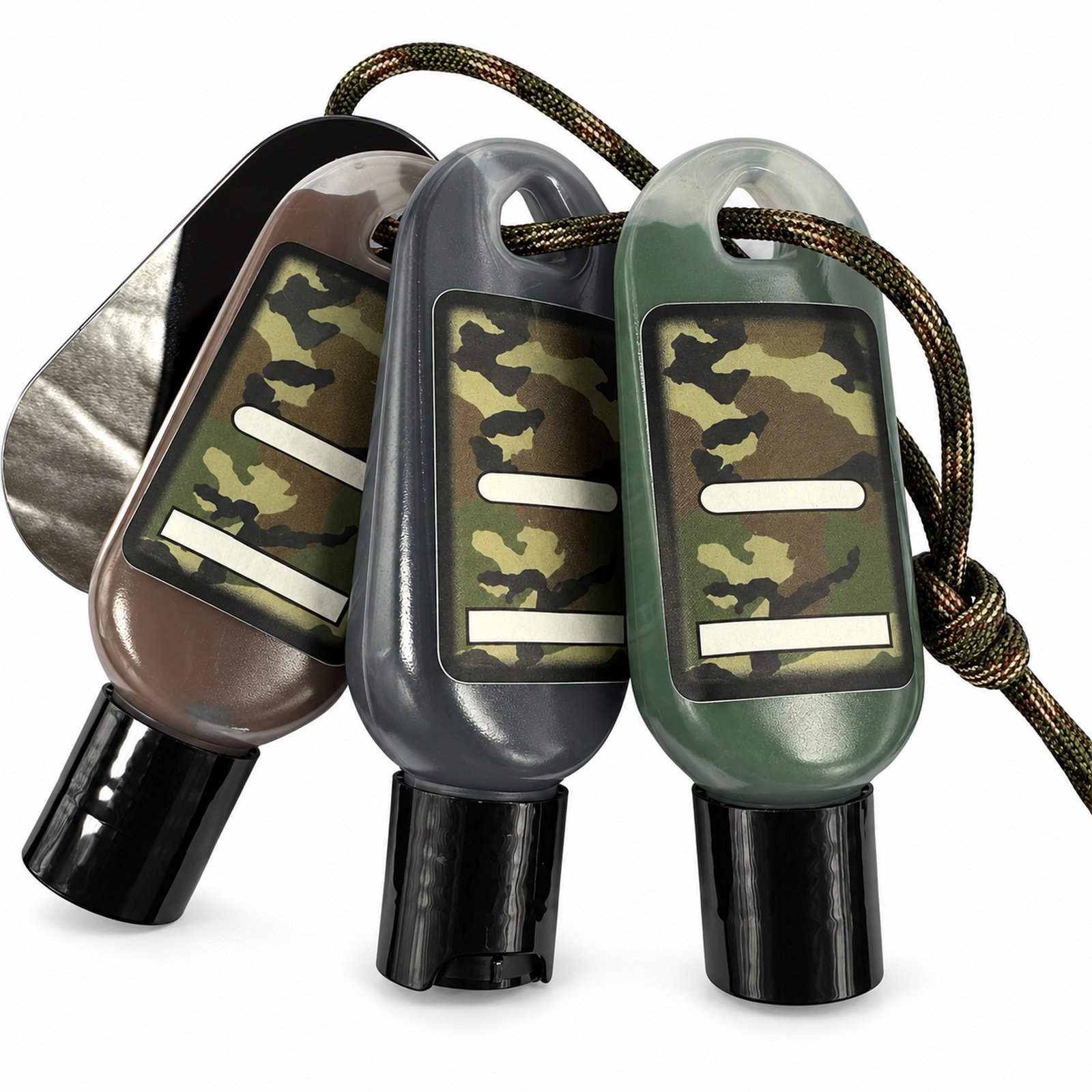 1 oz. Camo Face Paint - Three-Pack in Shadow Black Earth Brown Hunter Green - Non-Greasy Formula Easy to Remove