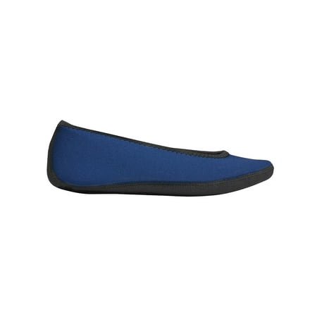 

Nufoot Womens Ballet Flat with Non-Slip Soles - Navy - XL