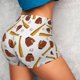thumbnail image 4 of Balery Baseball Sport Pantalones cortos de entrenamiento estampados para mujer, sin costuras, ajustados, para gimnasio, yoga, correr, deportes, ejercicio activo, fitness.-Large, 4 of 8