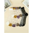 thumbnail image 2 of YooGuoGuo Women's 6 Pairs Mesh Sheer Polka Dots Socks Transparent Soft Crew Socks, 2 of 7
