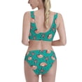 thumbnail image 3 of Picia Starfish and Shell Women's High Waisted Bikini Scoop Neck Swimsuit Two Pieces Bathing Suit-X-Large, 3 of 8