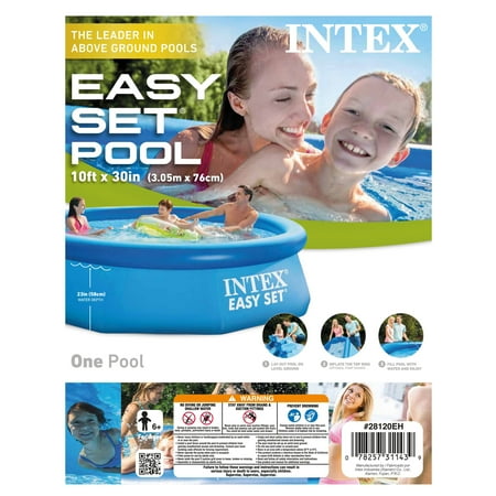 Intex - Easy Set Above Ground Inflatable Round Swimming Pool for Kids