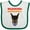 White and Green, variant on Inktastic Funny Protected by a Doberman Pinscher Dog Boys or Girls Baby Bib