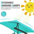 thumbnail image 6 of Costway Patio Hanging Hammock Chaise Lounge Chair with Canopy Cushion Turquoise, 6 of 11