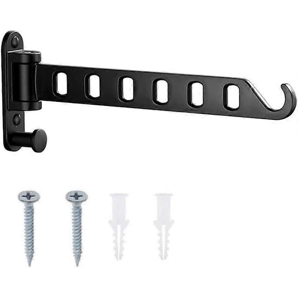 Wall-Mounted Clothes Rack, Foldable Coat Racks, 180 Rotation Wall-Mounted Foldable Clothes Rack, Clothes Drying Rack With Screws, for Balcony, Laundry