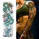 thumbnail image 4 of Pegatina tatuaje pez koi Ygjytge 4 uds Mangas brazo Impermeable 17x48cm, 4 of 9