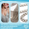 thumbnail image 6 of Uxcell Rhinestone Chain, Crystal Rhinestone Chain Trim Close Chain Roll Sewing Bling Diamond Strips for DIY Projects Silver 3mm, 6 of 7