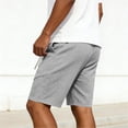 thumbnail image 4 of cfhntfmh Men's Baggy Shorts Casual Drawstring Knee Length Wide Leg Sweat Shorts Loose-Fit High Waisted Workout Shorts, 4 of 6