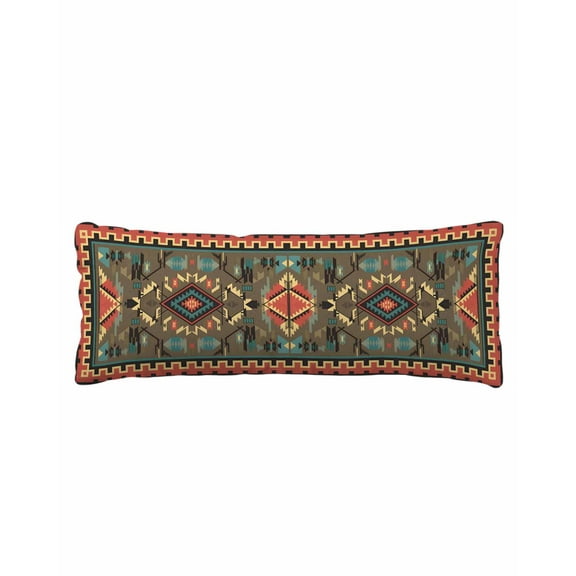 Vintage Southwest Body Pillow Cover 20 x 54 Inch Decorative Pillow Cover Ethnic Modern Geometric Lumbar Pillowcase Seasonal Rectangle Cushion Case for Couch Sofa Bed Living Room