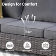 thumbnail image 4 of Ovios 3 Pieces Outdoor Furniture with 360°Swivel Rocker Chair Wicker Patio Bistro Set with Side Table, 4 of 9