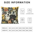 thumbnail image 5 of MDO  Dogs and Cats on Yellow Background One Throw Pillow with Cover for Couch Bed Sofa, 18 x 18 Decorative Pillows w/Case, 5 of 5