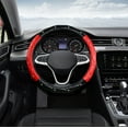 thumbnail image 6 of Merryso Studded Anti-Slip All-Season Car Steering Wheel Cover, Leather & Silicone, Universal Fit 14-16in, Easy to Clean & Thin Lightweight, Fits Cars SUVs, 6 of 6
